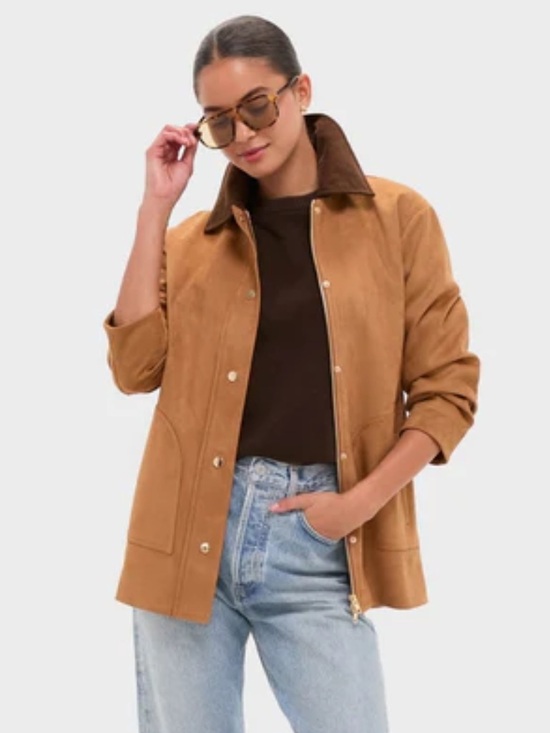 Tuckernuck Jackets & Blazers - Tuckernuck HYACINTH HOUSE Chestnut Faux Suede Cody Jacket Large NWOT